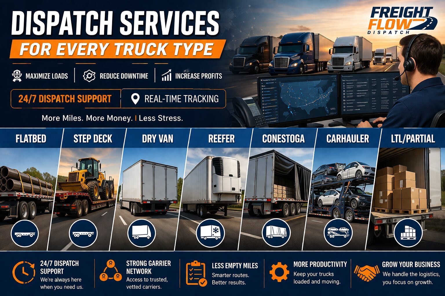 Dispatch Services for Every Truck Type
